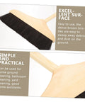 Straight Up Solid Horsehair Broom With Long Grippy Handle And Soft Pine Bristles crafted for easy sweeping of debris and dust.