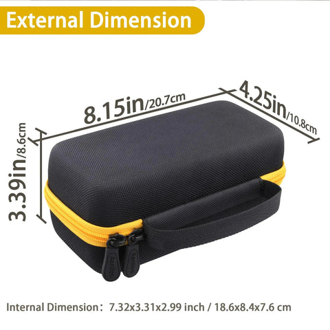 Rugged Hard Case For Fluke 117 116 115 114 113 Digital Multimeters Waterproof Dustproof Shockproof Organizer with dimensions