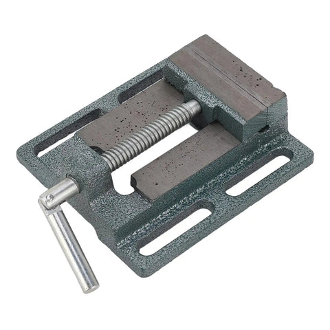 Beefy 3 Inch High Carbon Steel Drill Press Vise with raised widened jaws for precise woodworking and metalworking projects