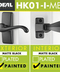 Storm Door Lever With Keyed Deadbolt Lock In Matte Black 4 Piece Replacement Set For Storm And Screen Doors Easy Install