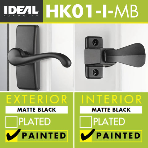 Storm Door Lever With Keyed Deadbolt Lock In Matte Black 4 Piece Replacement Set For Storm And Screen Doors Easy Install