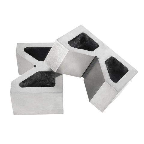 Heavy Duty Cast Iron V Block Set 4 x 2-1/4 x 2-5/8 Inches, Machined Square And Parallel, High Quality Workholding In Pairs For Large Jobs, Built Tough For Milling, Drilling And Fabrication, pair of cast iron V blocks