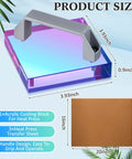 Rapid Cooling Block With Handle For Heat Press HTV And DTF Projects 4x4 Inch Cooling Block Includes 3 Pack Heat Resistant Craft Sheets