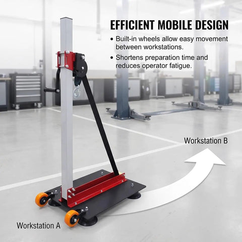 Mobile design of pneumatic car dent repair puller tool kit with five strong suction cups for auto body damage recovery
