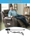 Man using power recliner with Replacement Linear Actuator For Electric Sofa Lift Chairs And Power Recliners With Three Connector System