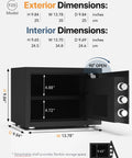 Smart Fingerprint Safe Box With WiFi App Unlock Real Time Alarm Voice Command Kidnap SOS Tamper Proof Design shown open