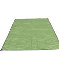 Rugged 118 By 118 Inch Waterproof Camping Tarp With 3000mm PU Coating For Tents Hammocks And Ground Coverage Army Green unfolded