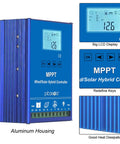 Off Grid Hybrid Wind And Solar Charge Controller 1400W MPPT Auto 12/24V, aluminum housing, LCD display, control buttons