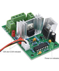 Close-up view of electronic circuit board with indicators, compatible with Beefy 12V DC Worm Gear Motor with 8mm Output Shaft.