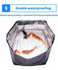 Octagonal waterproofing container showcasing Top Tier Heavy Duty Asphalt Roofing Tape With Aluminum Foil To Seal Leaks And Patch Cracks On Gutters Or Shingles Straight Up Waterproof Flashing Underlayment Roll That Really Gets The Job Done Fast.