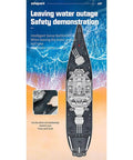 RC Battleship Model LHD-881 1/390 Twin-Engine Electric Warship With 2.4G Radio Remote showing top view and safety features.