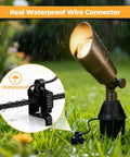 Low Voltage Landscape Lighting Wire Connector Kit For 10/12/14/16/18 Gauge, Waterproof Quick Connectors, installed in garden
