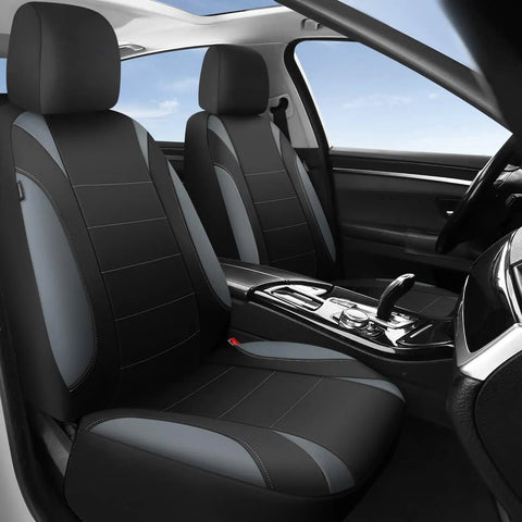 Waterproof Neoprene Front Seat Covers with Separate Headrest, Easy Slip On Quick Install, Airbag Compatible Universal Fit