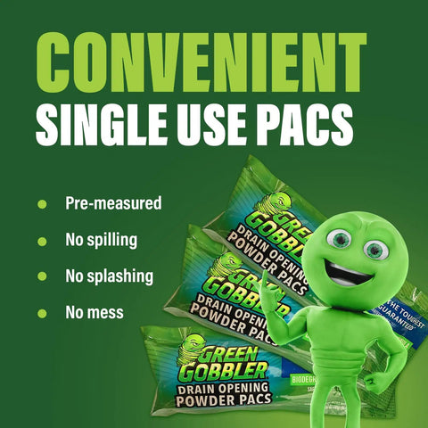 Convenient Drain Opening Pacs For Clogged Toilets Sinks Showers And Tubs Hair Clog Remover Septic Safe Premeasured
