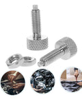 Heavy Duty Stainless Steel Retractable Spring Plunger Locking Pins With Knurled Handle 2 Pack Precision Indexing Plungers for repairs