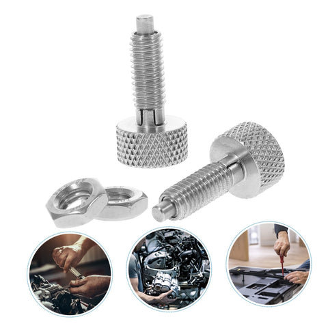 Heavy Duty Stainless Steel Retractable Spring Plunger Locking Pins With Knurled Handle 2 Pack Precision Indexing Plungers for repairs