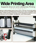 Must Have Engraving Print Making Machine With Manual Press For Slick Printmaking close-up of adjustable roller and gears