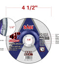Image of 25 Pack 4.5 Inch Grinding Wheels For General Metal And Stainless Steel Aluminum Oxide Grinding Disc For Angle Grinder Depressed Center One Quarter Inch Arbor Fast Material Removal Low Vibration Smooth Finish showing product details and specifications.