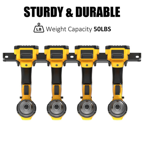 Wall Mounted Power Tool Organizer Holder For Cordless Drills And Battery Tools, Heavy Duty Utility Storage Rack