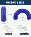 Front Tow Hook Cover Set For Ford F150 2004 To 2025, Toyota Tundra 2017 To 2021, Bronco Blue Anti Fade, product size diagram