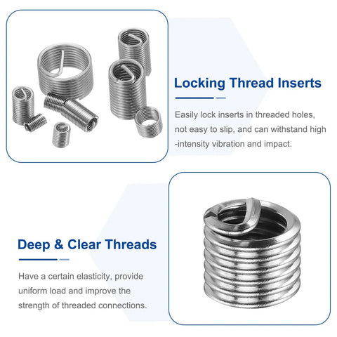 Real Deal 304 Stainless Steel Wire Thread Inserts 1/4 20 Unc Helical Coil Repair Kit For Stripped Screws And Machinery Built Tough For No Sweat Fixes With Rust Resistant Sleeves