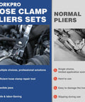 2 Piece Hose Clamp Pliers Set With 27 Inch Flexible Hose Clamp Pliers And Flat Band Pliers Removal Tool in use