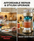 Leak Proof Reinforced Locking Base For Frozen Concoction Makers, Pitcher Bottom Cap Replacement in kitchen setting