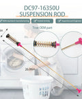 2024 Upgrade DC97 16350U Washer Suspension Rod Kit And Spring Assembly For Samsung Washers with dimensions and parts