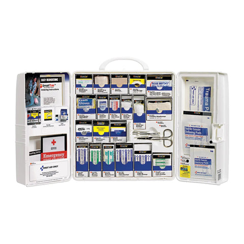 Large SmartCompliance First Aid Kit, 209 Pieces, OSHA Compliant, Weatherproof Plastic Case With Handle, Wall Mountable For Easy Access, Ideal For Home, Office Or Outdoor Job Sites