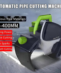 Professional Grade Heavy Duty Electric Pipe Cutter With Automatic Tube Cutting Machine And 5 Adjustable Speed Settings For Slick Plumbing And Metal Fabrication Up To 400Mm, automatic pipe cutting machine for various materials.