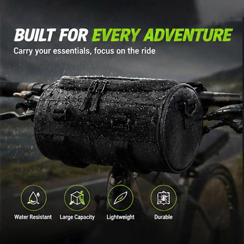 Ride Ready Waterproof Bike Handlebar Bag For Trek Allant Plus 8 Allant 7.4 And Alpha 2.3 attached to bike handlebars, wet weather