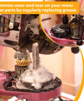 Food Grade Kitchen Grease For Home Appliances NSF H1 Safe Lubricant applied on stand mixer gear mechanism close-up