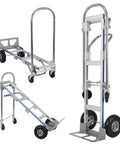 Lightweight Aluminum Industrial Dolly Converts From Two Wheel Upright To Four Wheel Platform Tough As Nails Rust Proof