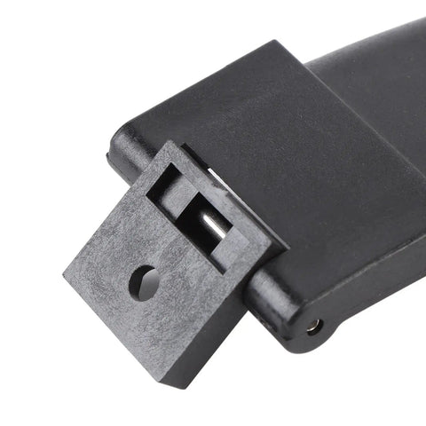 Close-up of plastic part from Rear Glass Door Hinges Kit For LEER 100XL And 100LE Truck Cap 2 Hole Design Direct Fit OEM 103528 Replacement