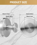 Heavy Duty Suction Cup Hooks For Bathroom No Drill Towel And Robe Holder Renters Dream showing product size and dimensions.
