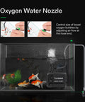 VIVOSUN submersible aquarium water pump, black plastic with power cord inside a fish tank