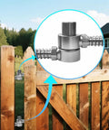 Commercial Grade Heavy Duty Barn Door Hinges Dog Gone Tough With Rust Resistant 304 Steel on wooden fence supporting gate.