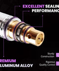 Close-up of Plug And Play AC Compressor Solenoid Valve For VW Audi 2006 2015 with aluminum build and sealing performance