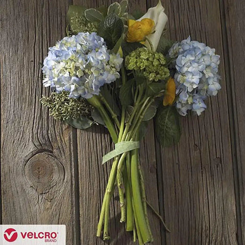 Bouquet secured with One Wrap Garden Ties For Plants And Staking Reusable Adjustable Plant Supports With Gentle Non Slip Grip Cut To