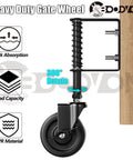 Heavy Duty Gate Caster With Side Brake And Spring Loaded Wheels 360 Degree Rotating Gate Caster for Wooden Gates