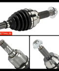 Front Left CV Axle Shaft Assembly For Mazda 2 2011 2014 1.5L Automatic Transmission Driver Side Fit No ABS Ring Axle Nut Included NCV47020 MZ8200 FA8225600B details with CV joint and axle nut
