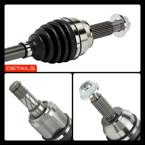 Front Left CV Axle Shaft Assembly For Mazda 2 2011 2014 1.5L Automatic Transmission Driver Side Fit No ABS Ring Axle Nut Included NCV47020 MZ8200 FA8225600B details with CV joint and axle nut