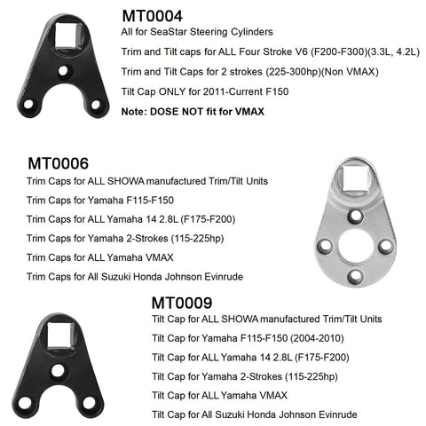 Outboard Trim And Tilt Pin Wrench Tools Set MT0004 MT0006 MT0009 For Yamaha Suzuki Honda Johnson Evinrude Seastar Hydraulic End Caps And Most Outboard Models Durable 42CrMo Steel Construction Pro Grade