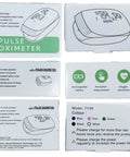 Packaging of Rechargeable Pulse Oximeter with Real Time SpO2 and Pulse Rate Readouts, Finger Oximeter for Sports and Aviation
