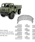 Leaf Spring Suspension Steel Bar Kit For WPL B4 24 1/16 RC Car Upgrade with silver leaf springs and components displayed