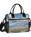 Large Insulated Cooler Bag With Desert Cactus Print, Leakproof Soft Cooler Tote For Women, 18 Can Lunch Box, beach scene close-up