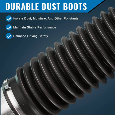 Close-up of durable dust boot for Power Steering Rack And Pinion Assembly For 2004 2010 Toyota Sienna 3.3L 3.5L V6 Direct Fit Replacement Steering Gear Replaces 26-2619 4425008030 Oem-Grade