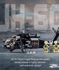 Awesome Rescue Helicopter Building Kit With 4 Soldier Minifigures Lego Compatible Military Model 692 Pieces Realistic Black Hawk Style Craft For Kids Aged 6 To 12 Great Gift featuring a detailed UH-60 model and minifigs