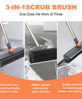 64 Inch Floor Scrub Brush With 360 Degree Swivel Head And Detachable Long Handle for heavy duty cleaning on various surfaces.