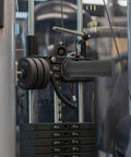 Weight Stack Extender Pin For Exercise Machines With Spring Collar And Locking Clip Durable Steel Gym Accessory in use